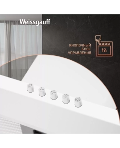 Купить Вытяжка настенная Weissgauff Zosma 60 PB WH белый  в E-mobi