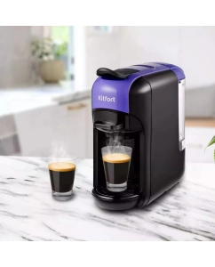 Купить Кофеварка капельного типа Kitfort КТ-7105-1 черный, фиолетовый  в E-mobi