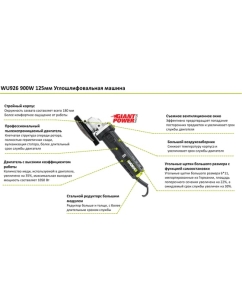 Купить Угловая шлифмашина WORX Professional WU926  в E-mobi