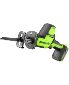 Купить Пила сабельная аккумуляторная GreenWorks GPT-CRS-25, 24В, б/щет., 0-3000 об/мин, рез 80 мм дер., LED, без АКБ и ЗУ 1200507  в E-mobi