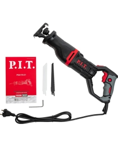 Купить Сабельная пила P.I.T. 1000 Вт, 0-2800 об/мин, поворот рукоятка, ход 20 мм, съем. креп., пилки дер./металл PSA115-C1  в E-mobi