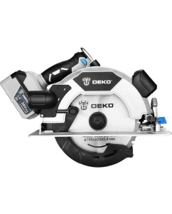 Купить Дисковая (циркулярная) бесщеточная пила аккумуляторная DEKO DKCS20DA PRO, 20В, 190мм, 1x5.0Ач 085-1156  в E-mobi