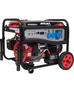 Купить Бензиновый генератор ATLET (6.5кВт ручной и электростартер, колеса и ручки) SC8000-I  в E-mobi