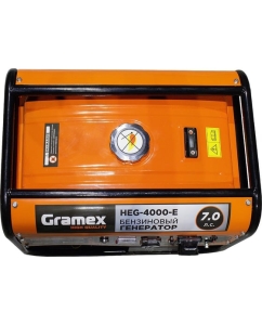 Купить Генератор бензиновый GRAMEX HEG-4000-E 3.3кВт, бак15л, руч/электро,старт, 4Т/АИ-92/360г/кВт*ч 020363  в E-mobi