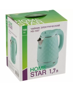 Купить Чайник электрический HomeStar HS-1007 1.7 л зеленый  в E-mobi
