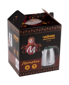 Купить Чайник электрический Матрёна МА-001 1.8 л черный, серебристый, зеленый  в E-mobi