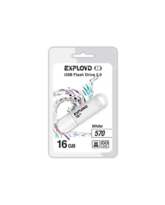 Купить Флешка Exployd 570 16ГБ White (EX-16GB-570-White) в E-mobi