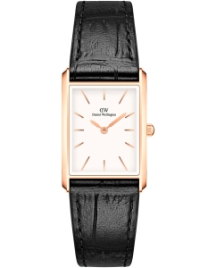 Купить Наручные часы Daniel Wellington Bound 32x22 Black croc leather RG White в E-mobi