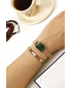 Купить Наручные часы Daniel Wellington Quadro 20X26 Pressed Melrose RG Green  в E-mobi