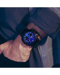 Купить Японские наручные часы Casio G-SHOCK GA-100FL-1A с хронографом  в E-mobi