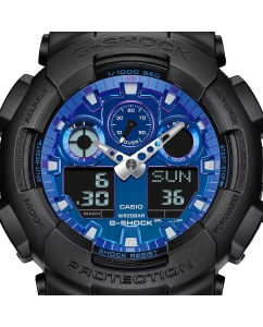 Купить Японские наручные часы Casio G-SHOCK GA-100FL-1A с хронографом  в E-mobi