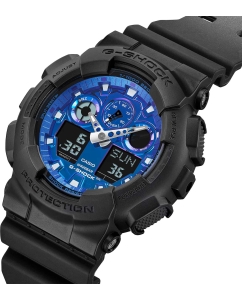 Купить Японские наручные часы Casio G-SHOCK GA-100FL-1A с хронографом  в E-mobi