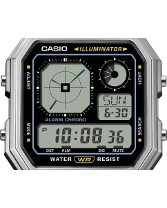 Купить Японские наручные часы Casio Vintage A130WE-1A с хронографом  в E-mobi