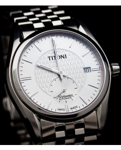 Купить Швейцарские механические наручные часы Titoni 83709-S-500  в E-mobi