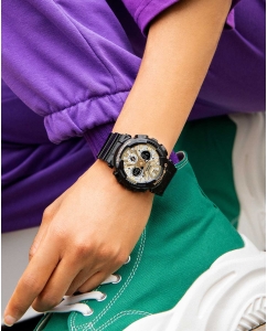 Купить Японские наручные часы Casio G-SHOCK GMA-S120GB-1A с хронографом  в E-mobi