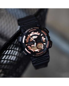 Купить Японские наручные часы Casio Collection AEQ-110W-1A3 с хронографом  в E-mobi