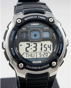 Купить Японские наручные часы Casio Illuminator AE-2000W-1A с хронографом  в E-mobi