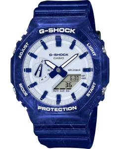 Купить Японские наручные часы Casio G-SHOCK GA-2100BWP-2A с хронографом в E-mobi