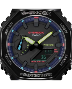 Купить Японские наручные часы Casio G-SHOCK GA-2100RGB-1A с хронографом  в E-mobi