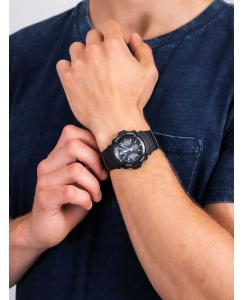 Купить Японские наручные часы Casio G-SHOCK AWG-M100SB-2A с хронографом  в E-mobi