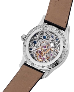 Купить Российские механические серебряные наручные часы NIKA 1138.0.9.81A  в E-mobi