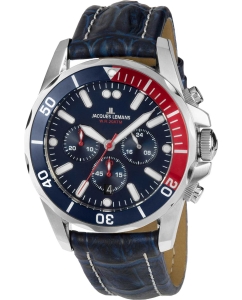 Купить Наручные часы Jacques Lemans 1-2091B с хронографом в E-mobi