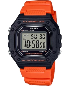 Купить Японские наручные часы Casio Collection W-218H-4B2 с хронографом в E-mobi