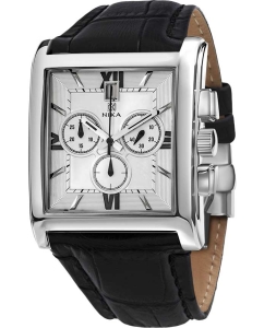 Купить Российские серебряные наручные часы NIKA 1064.0.9.23H.B с хронографом в E-mobi