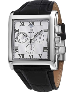 Купить Российские серебряные наручные часы NIKA 1064.0.9.21H.B с хронографом в E-mobi