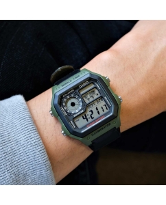 Купить Японские наручные часы Casio Illuminator AE-1200WHB-3B с хронографом  в E-mobi