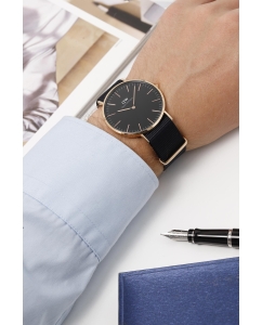 Купить Наручные часы Daniel Wellington Classic 40 Cornwall RG Black  в E-mobi