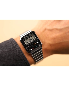 Купить Японские наручные часы Casio Vintage A100WE-1AEF с хронографом  в E-mobi