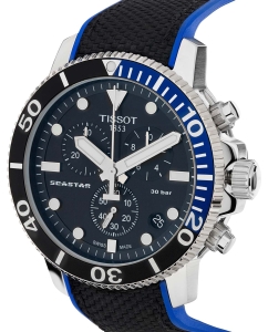 Купить Швейцарские наручные часы Tissot T-Sport Seastar T120.417.17.051.03 с хронографом  в E-mobi