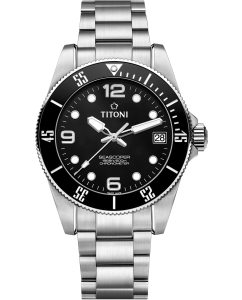 Купить Швейцарские механические наручные часы Titoni 83600-S-BK-256 в E-mobi