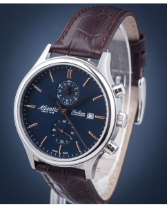 Купить Швейцарские наручные часы Atlantic 64452.41.51R с хронографом  в E-mobi