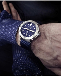 Купить Российские механические наручные часы ATTACHE DEEP-SEA-BLUE  в E-mobi