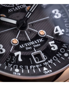 Купить Швейцарские механические наручные часы Aviator V.3.36.2.285.4  в E-mobi