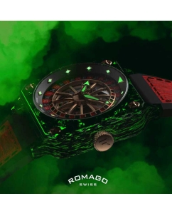 Купить Швейцарские механические наручные часы ROMAGO RM085-0557PL-BKGR-6  в E-mobi