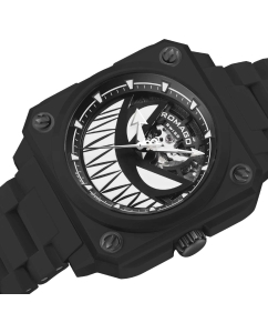 Купить Швейцарские механические керамические наручные часы ROMAGO RM113-BK  в E-mobi