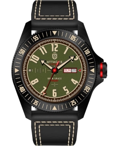 Купить Российские механические наручные часы ATTACHE OPEN-SPACE-BGREEN-LUM-GREEN в E-mobi