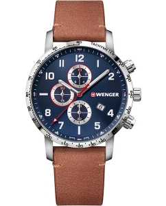 Купить Швейцарские наручные часы Wenger 01.1543.108 с хронографом в E-mobi