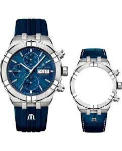 Купить Швейцарские механические наручные часы Maurice Lacroix AI6038-SS00B-430-4 с хронографом в E-mobi
