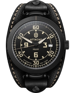 Купить Российские механические наручные часы ATTACHE PILOT-BLACK-BY в E-mobi