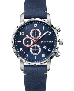 Купить Швейцарские наручные часы Wenger 01.1543.109 с хронографом в E-mobi