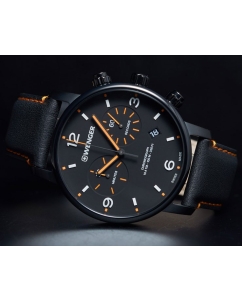 Купить Швейцарские наручные часы Wenger 01.1743.114 с хронографом  в E-mobi