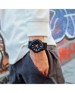 Купить Японские наручные часы Casio G-SHOCK GA-700-1B с хронографом  в E-mobi