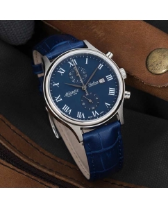 Купить Швейцарские наручные часы Atlantic 64452.41.58 с хронографом  в E-mobi