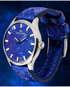 Купить Российские механические наручные часы TSEDRO Klassik-II-Lazurit  в E-mobi