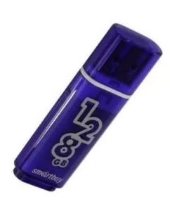Купить Флешка SmartBuy Glossy 128ГБ Blue (SB128GBGS-DB) в E-mobi