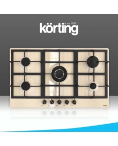 Купить Встраиваемая варочная панель газовая Korting HG 965 CTRB бежевый в E-mobi